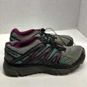 Salomon Sneakers X-Mission 3 Athletic Running Shoes Purple Gray Women's Size 6.5